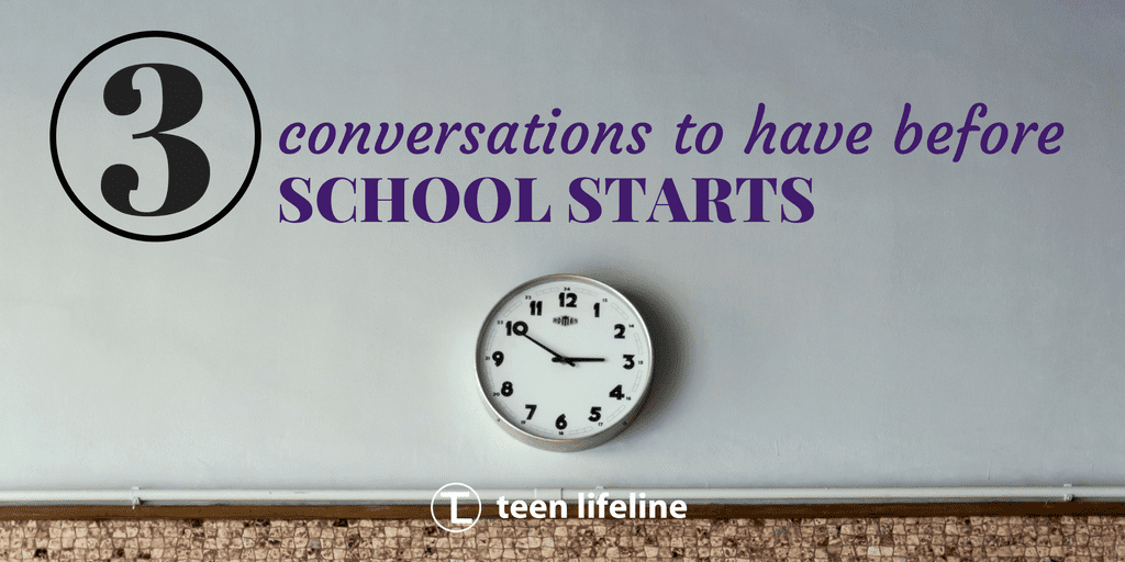 3 Conversations to Have Before School Starts