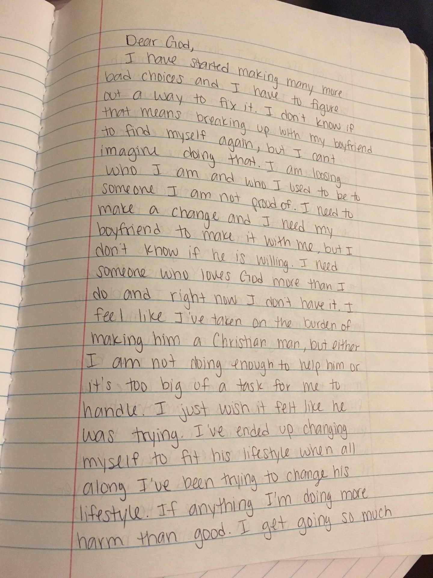 Teenage Girl Diary Entry about Love